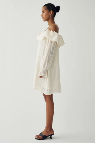 Vintage white Miya ruffle sheer dress *NEW*