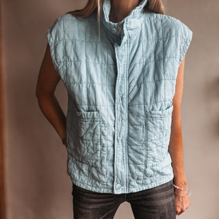 Aqua quilted gilet jacket *NEW*
