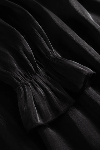 Black Miya ruffle sheer dress *NEW*