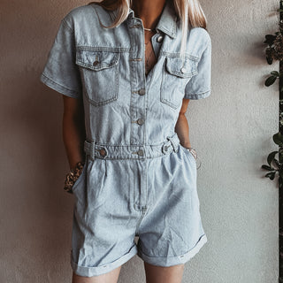 Dana denim playsuit