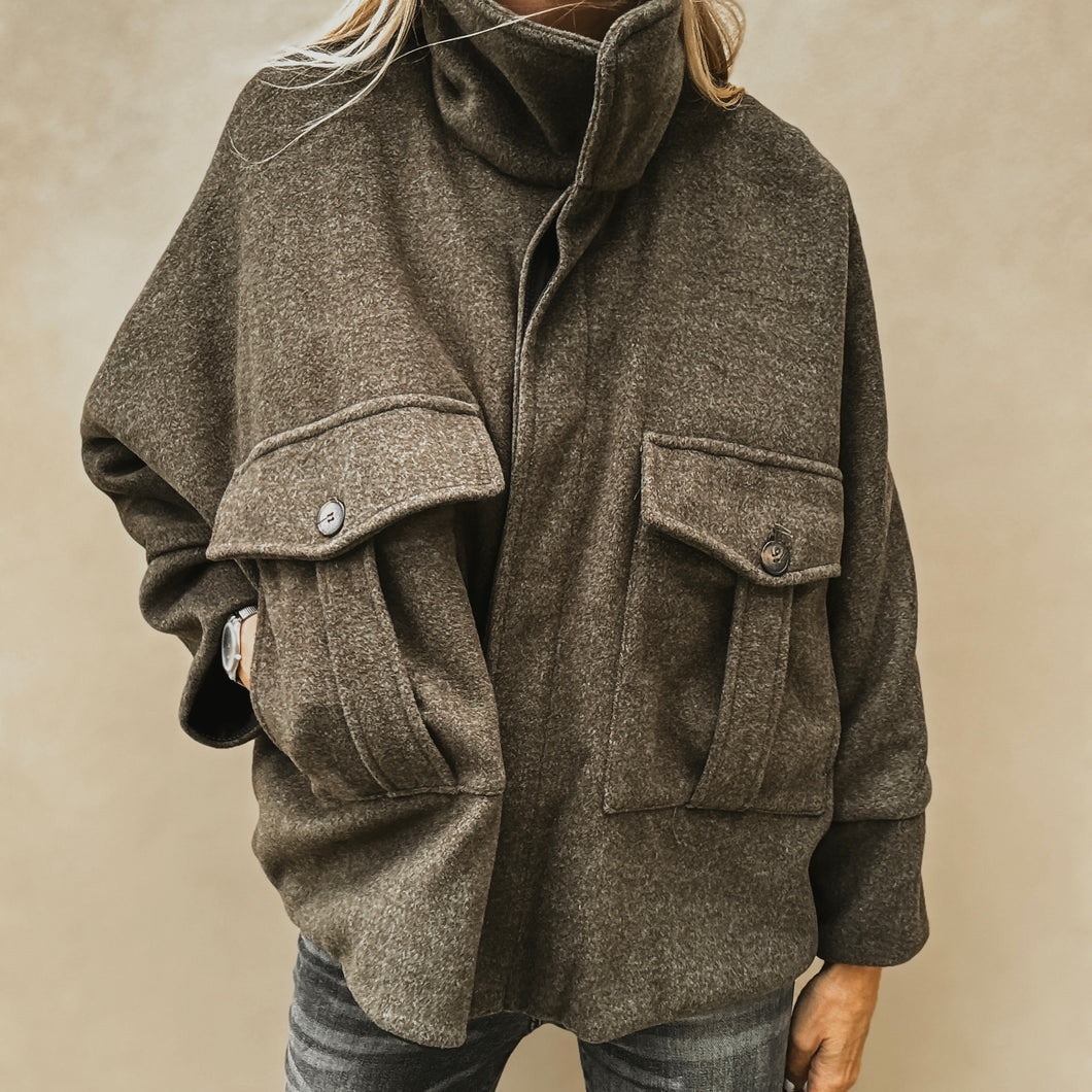 Forest khaki super slouchy  boyfriend bomber jacket *NEW*