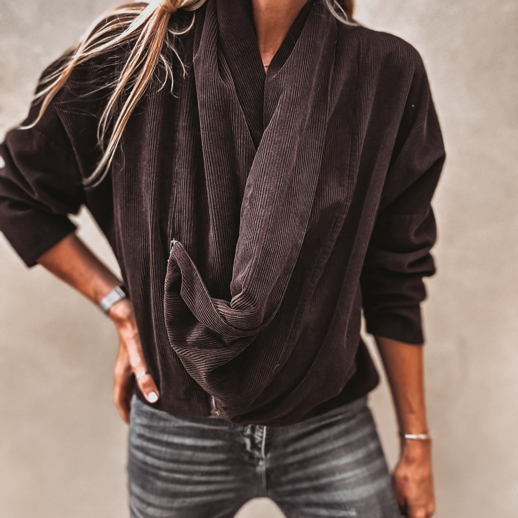 Chocolate brown cord jacket *NEW*