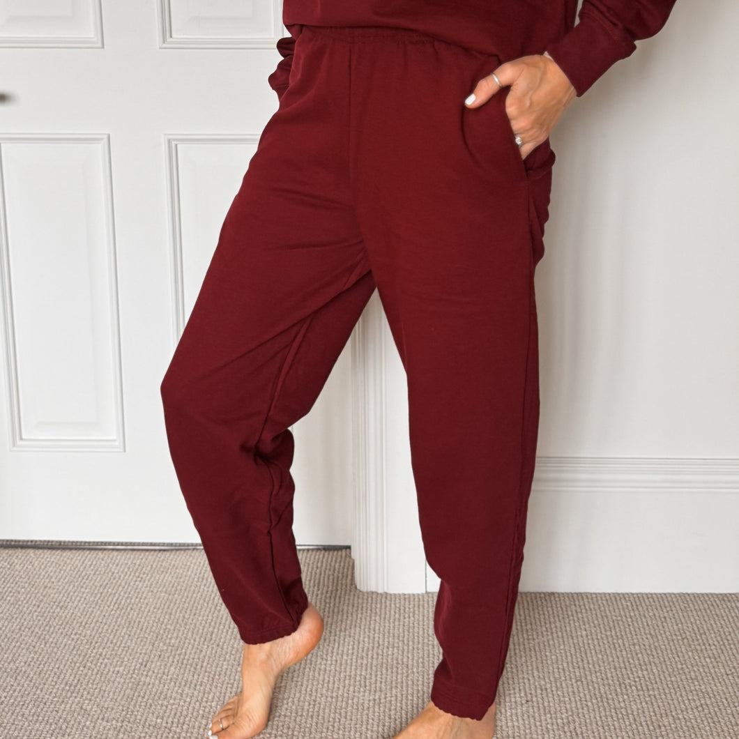 COLLEGE Burgundy super slouchy joggers *NEW*