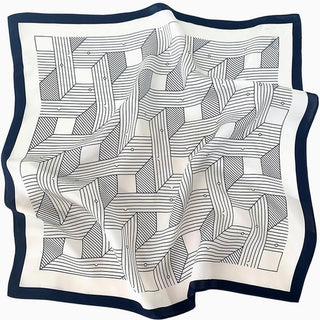 Monochrome satin bandana scarf
