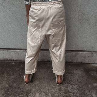 EDEN Cream wide leg joggers