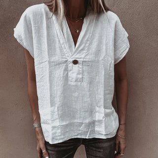 White Susannah linen blouse