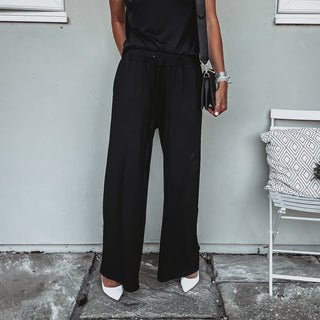 Black jersey palazzo pants *NEW*