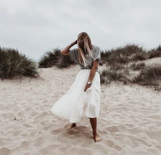 Toulouse VINTAGE WHITE tulle skirt