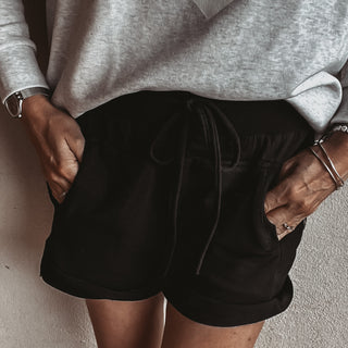 BLACK cotton ultimate jogger shorts *NEW*