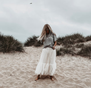 Toulouse VINTAGE WHITE tulle skirt