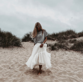 Toulouse VINTAGE WHITE tulle skirt