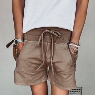 TAUPE cotton ultimate jogger shorts *NEW*