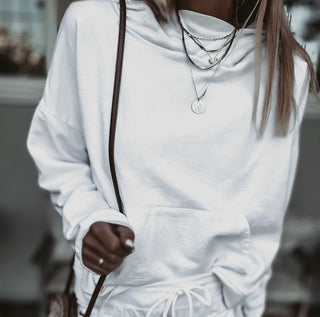 ULTIMATE WHITE super slouchy relaxed hoody *NEW*