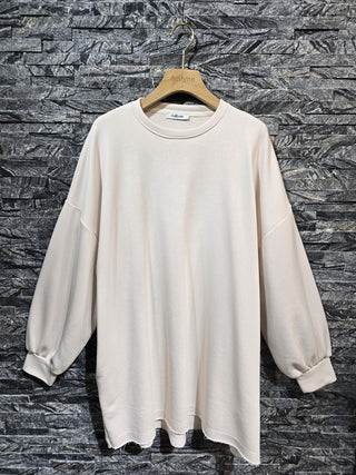 BEIGE Super slouchy boyfriend sweatshirt *NEW*