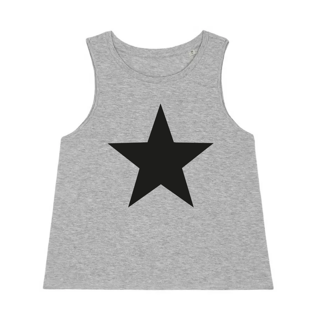 Grey vest with black star