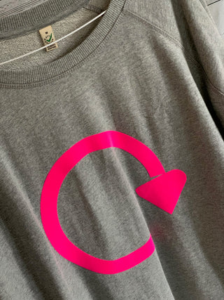 Neon pink recycle sweatshirt (medium size 12)