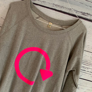 Neon pink recycle sweatshirt (medium size 12)