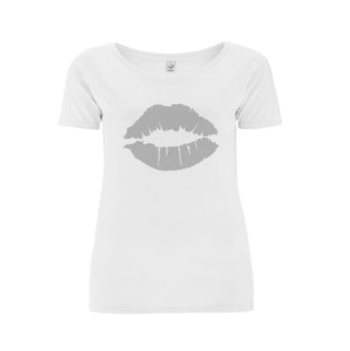 Grey lips white tee *just 2 extra large left*
