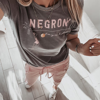 NEGRONI playa & bar light vintage charcoal tee *boyfriend fit*