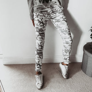 Light grey camo combat jeans