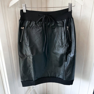 Black full faux leather black  ULTIMATE jogger skirt *NEW*