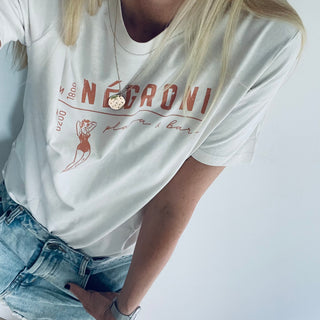 Negroni playa & bar vintage white boyfriend tee *new*