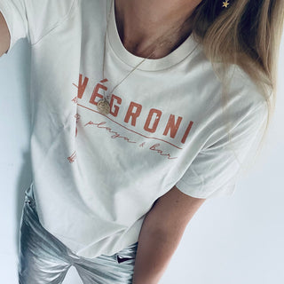 Negroni playa & bar vintage white boyfriend tee *new*