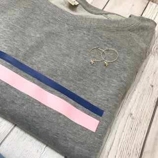 Pink & blue stripe sweat *just a few left*
