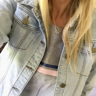 Pink & blue stripe sweat *just a few left*