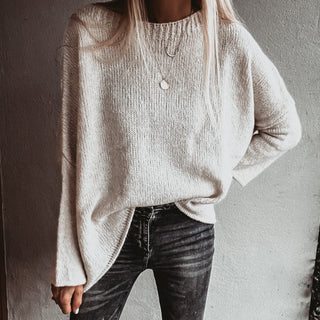 Milano Vintage white SCOOP NECK jumper *BACK IN STOCK*