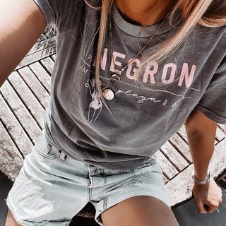 NEGRONI playa & bar light vintage charcoal tee *boyfriend fit*