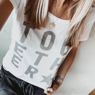 TOGETHER tee *raising money for covid research* *fitted style*