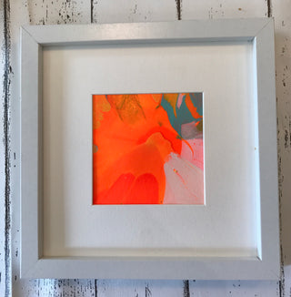 Neon splat frame orange