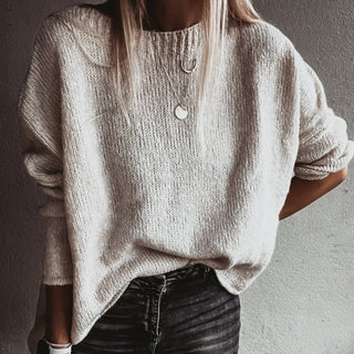 Milano Vintage white SCOOP NECK jumper *BACK IN STOCK*