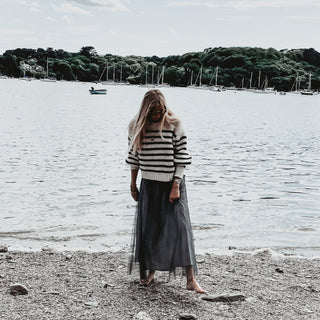 Paris TULLE skirt - charcoal grey