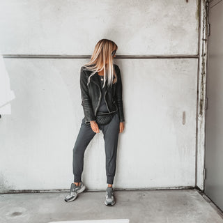 Long sleeved DARK GREY jumpsuit with pockets