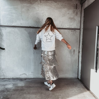 Super slouchy white LOS ANGELES hoody *super slouchy fit* SALE