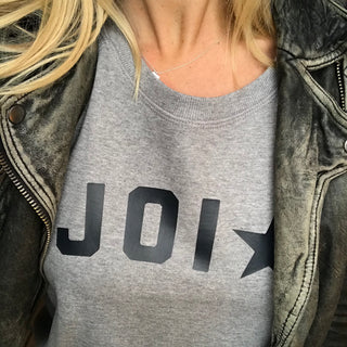 Black Joia on light grey sweat (M)