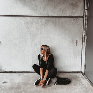 Long sleeved BLACK jumpsuit with pockets