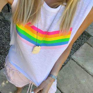 Neon rainbow tank top