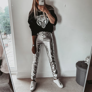 Black tiger sweatshirt *super slouchy fit* *NOW HALF PRICE!!*
