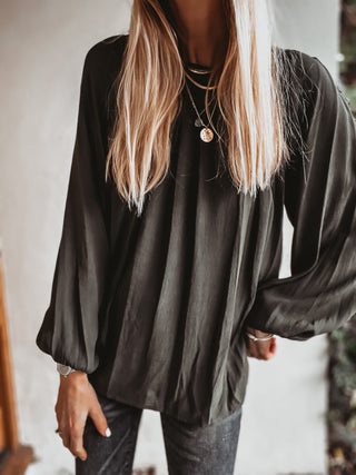 Florence KHAKI bow blouse