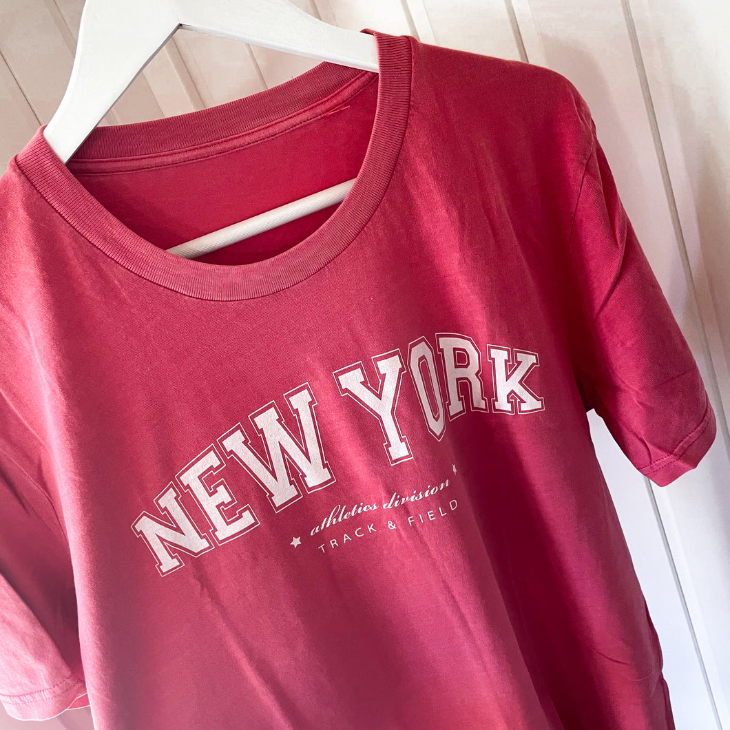 Vintage pink New York tee