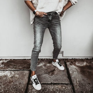 Ravello vintage grey BIKER jeans