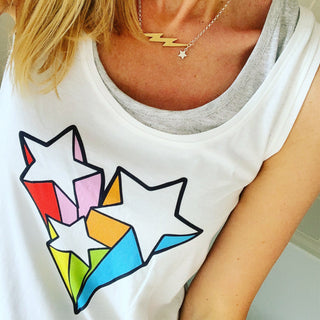 Rainbow shooting star vest