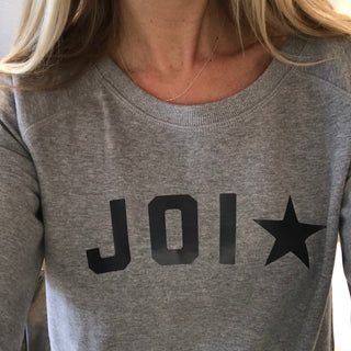 Black Joia on light grey sweat (M)