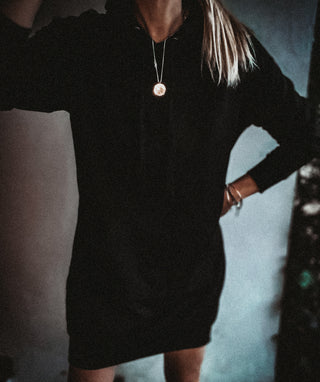 Jetset BLACK hoody dress