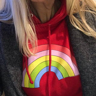 Red rainbow hoody (m)