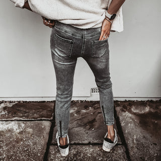 Ravello vintage grey BIKER jeans