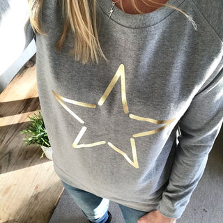 Gold star outline sweatshirt *just one medium left*